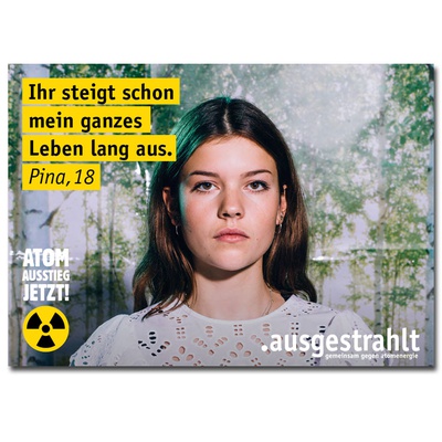Postkarte: Atomausstieg jetzt - PINA