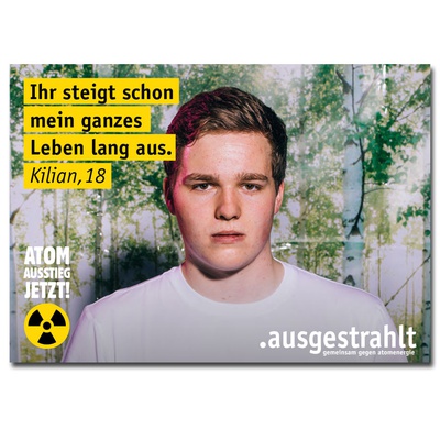 Postkarte: Atomausstieg jetzt - KILIAN