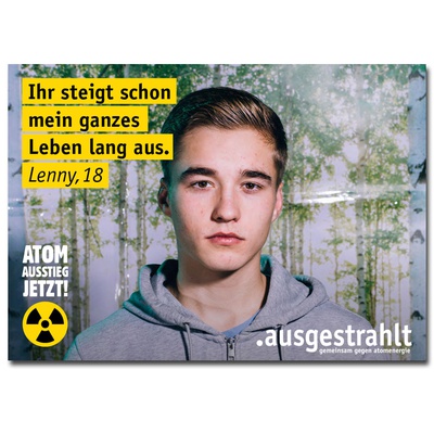 Postkarte: Atomausstieg jetzt - LENNY