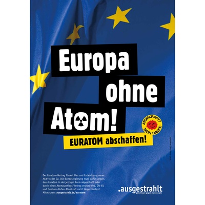 A2-Plakat: Europa ohne Atom - Euratom abschaffen