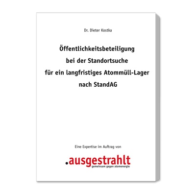Broschüre: Öffentlichkeitsbeteiligung bei der Standortsuche für ein langfristiges Atommüll-Lager nach StandAG