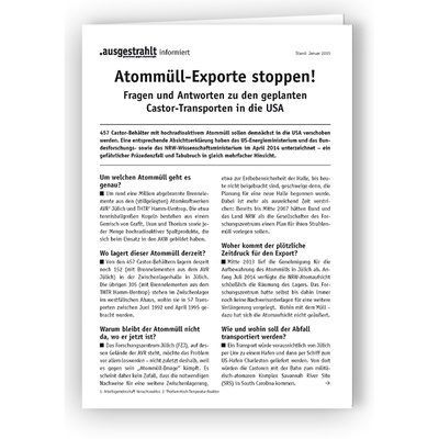 FAQ: Stoppt den Atommüll-Export!