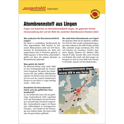 FAQ: Atomfabrik Lingen: Kein Deal mit Rosatom