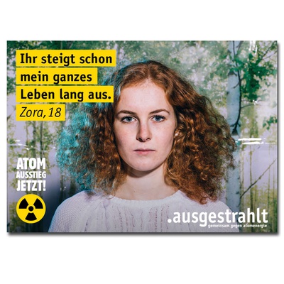 Postkarte: Atomausstieg jetzt - ZORA