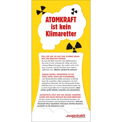 Flyer: Atomkraft ist kein Klimaretter