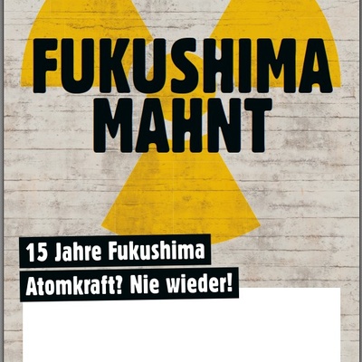 Mahnwachenplakat Fukushima 2026