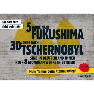 A3-Plakat: Tschernobyl-Fukushima-2016