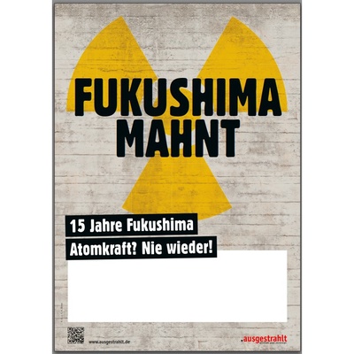 Mahnwachenplakat Fukushima 2026