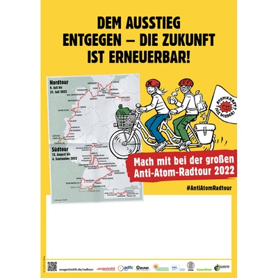 A4 -Plakat Anti-Atom-Radtour