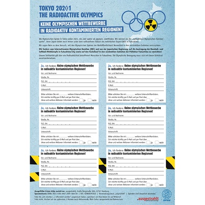Unterschriftenliste: Radioactive Olympics