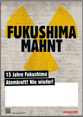 Mahnwachenplakat Fukushima 2026