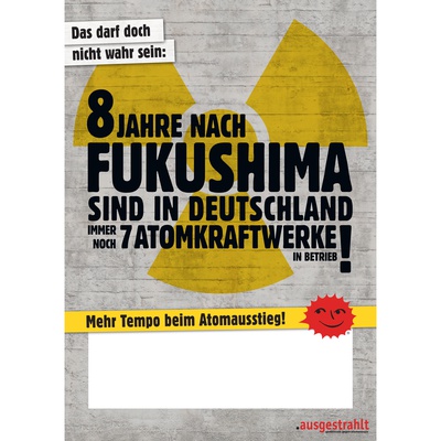 A3-Plakat: 8 Jahre nach Fukushima
