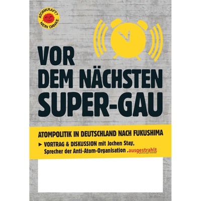 A3-Infotour-Plakat "Super-GAU"