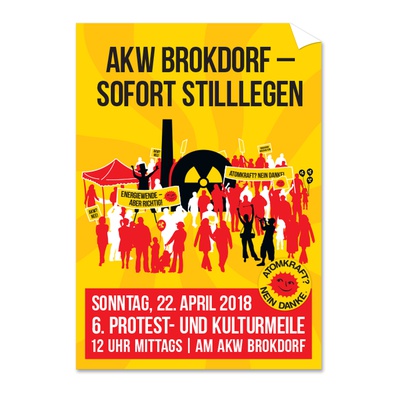 A3-Plakat: Brokdorf Protest- und Kulturmeile 2018