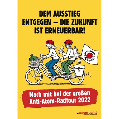A5-Flyer: Anti-Atom-Radtour 2022