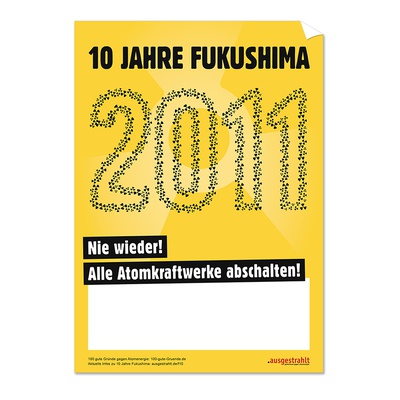 A3-Plakat: 10 Jahre Fukushima