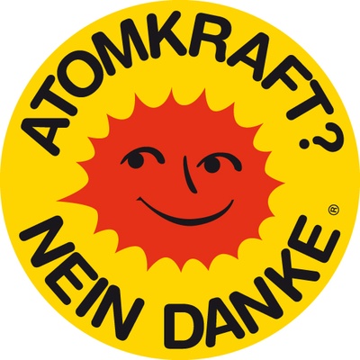 33cm - Aufkleber: Atomkraft? Nein danke (Riesenaufkleber)