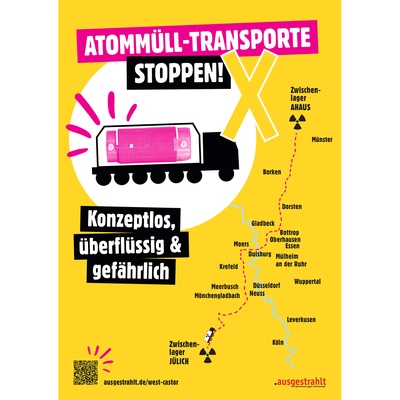 A3-Plakat: Atommülltransporte stoppen!