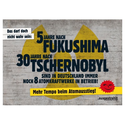 Postkarte: Tschernobyl-Fukushima-2016 