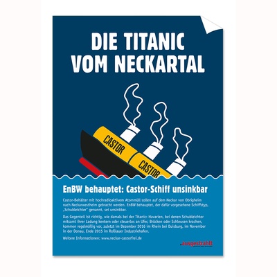 A3-Plakat: Die Titanic vom Neckar