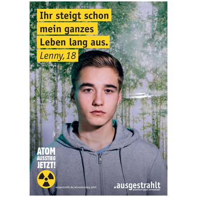 A2-Plakat: Atomausstieg jetzt - LENNY