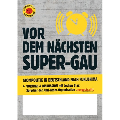 A2 -Infotour-Plakat "Super-GAU"