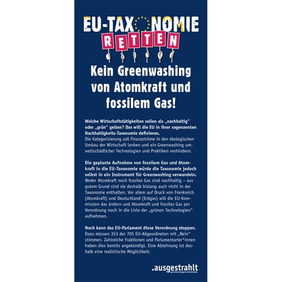 Flyer: EU-Taxonomie retten