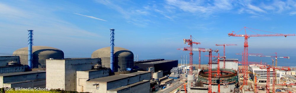 Foto: Baustelle des EPR Flamanville in Frankreich im Jahr 2010