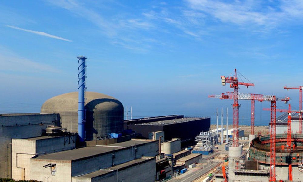 Foto: Baustelle des EPR Flamanville in Frankreich im Jahr 2010