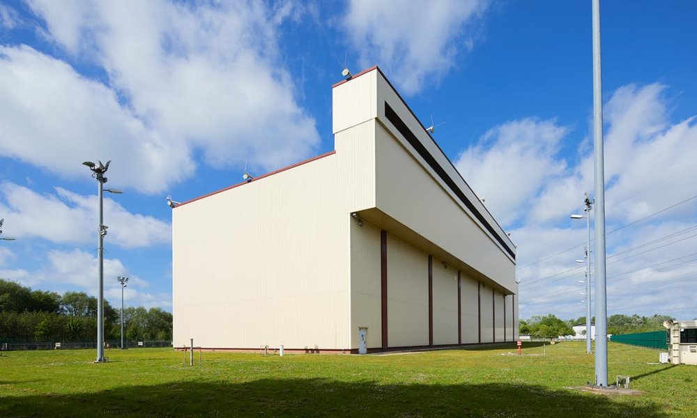 Foto: Gebäude Zwischenlager für Atommüll am Atomkraftwerk Brokdorf