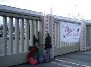 2011: Blockadeaktion des AKW Biblis
