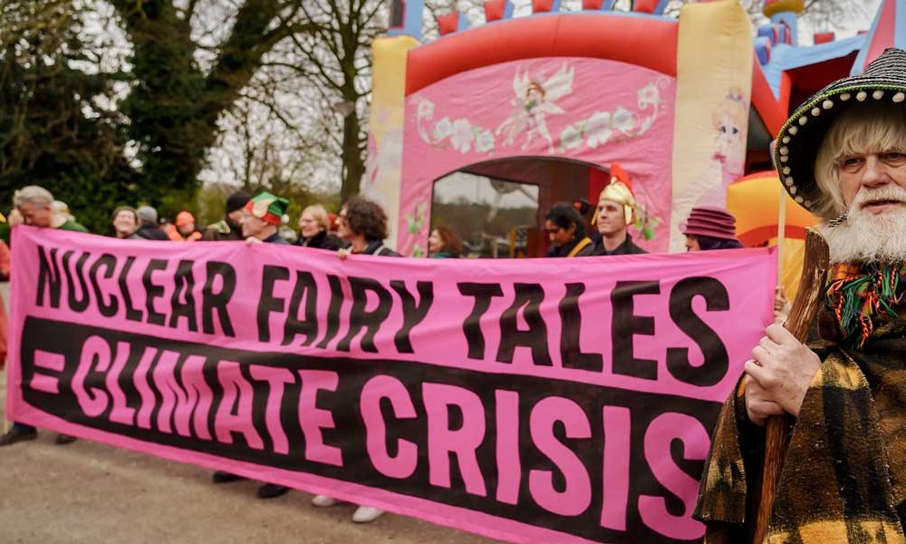 Foto: Protest gegen den nuklearen Märchengipfel am 21. März in Brüssel