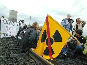 2001: Protest am AKW Mülheim-Kärlich