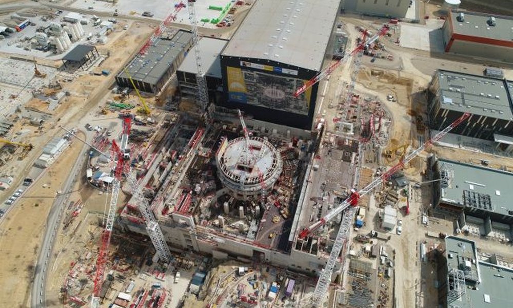 Ein Foto des ITER Fusionsreaktor in Frankreich