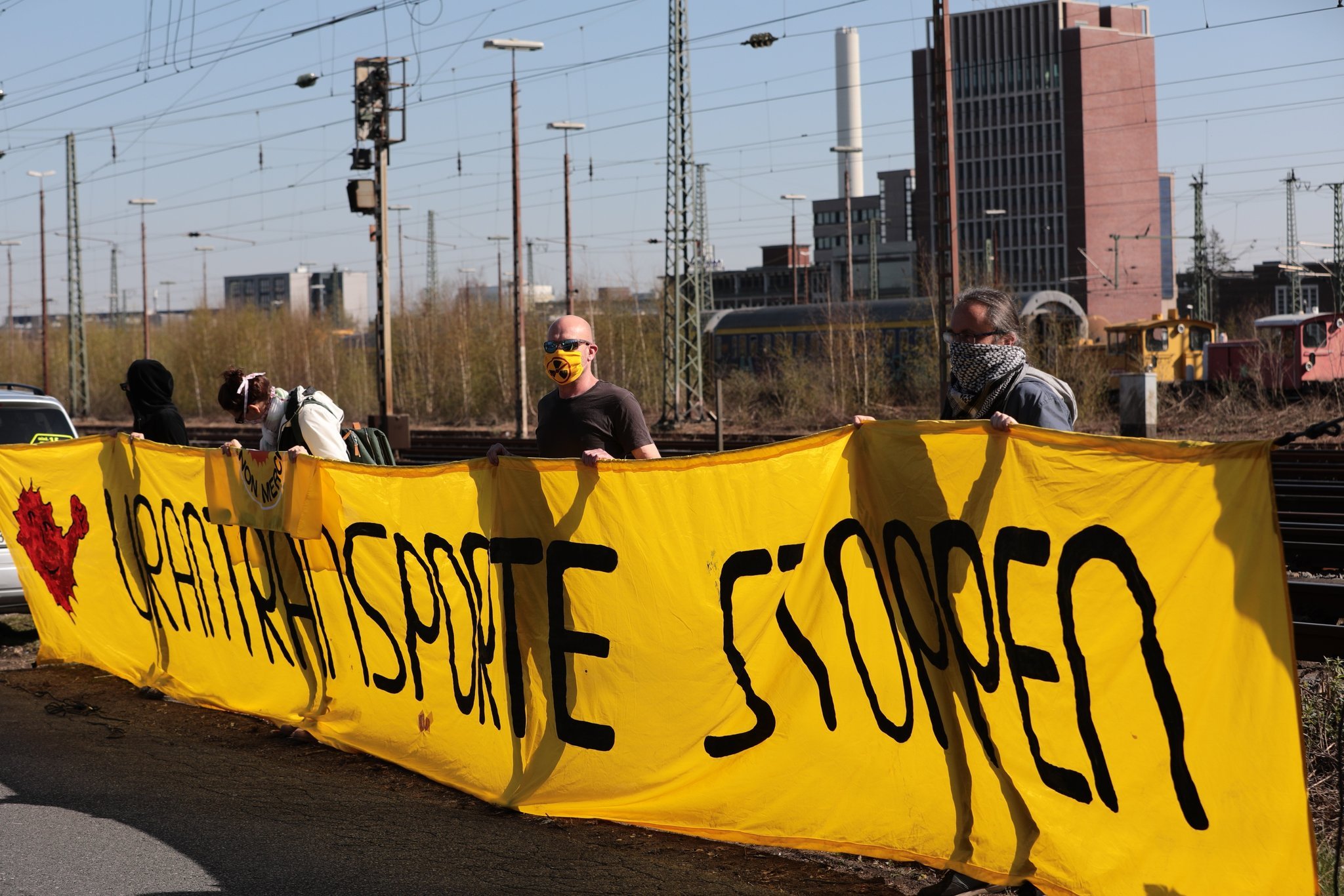 6.4.2020 - Protestplakat Urantransporte stoppen