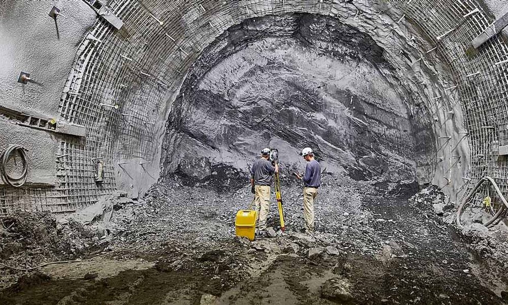 Foto: Blick in einen Schacht des Bergwerks Schacht Konrad
