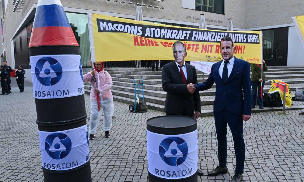 Protestaktion in Münster im Mai 2024.