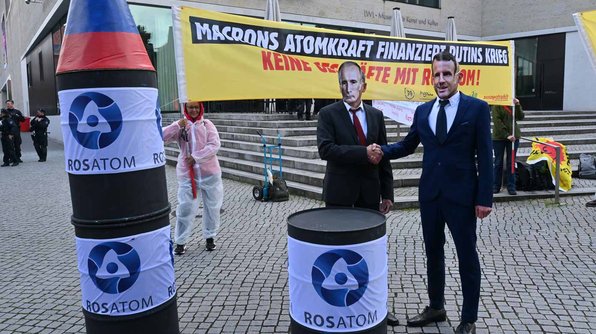 Protestaktion in Münster im Mai 2024.