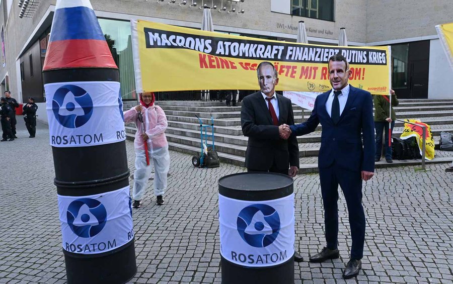 Protestaktion in Münster im Mai 2024.