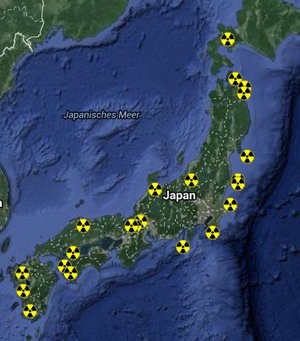 Atomstandorte in Japan