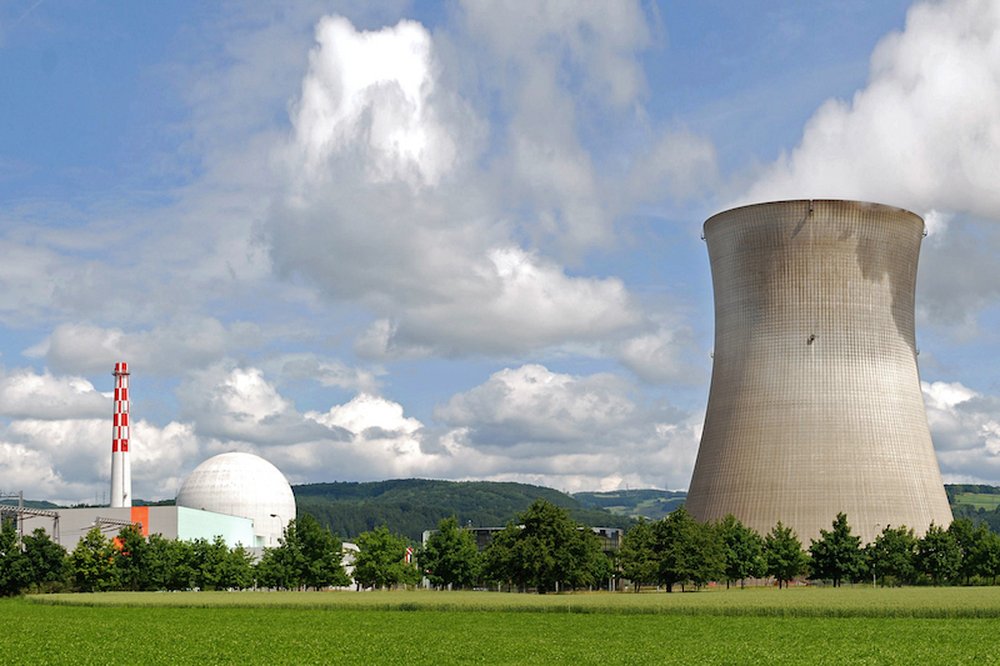 Ein Foto zeigt das AKW Leibstadt in der Schweiz