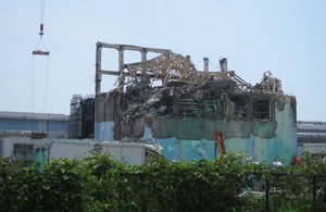 Gebäudeschaden am Atomstandort Fukushima Daiichi
