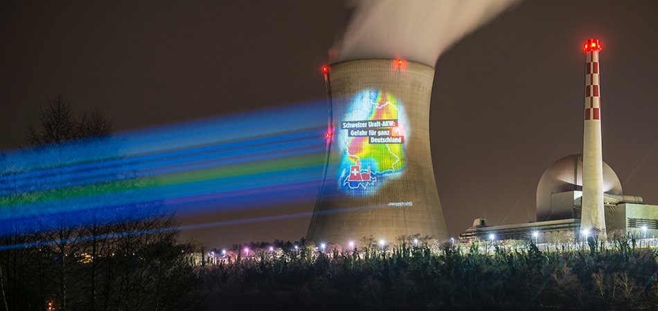 Projektion auf AKW Schweiz