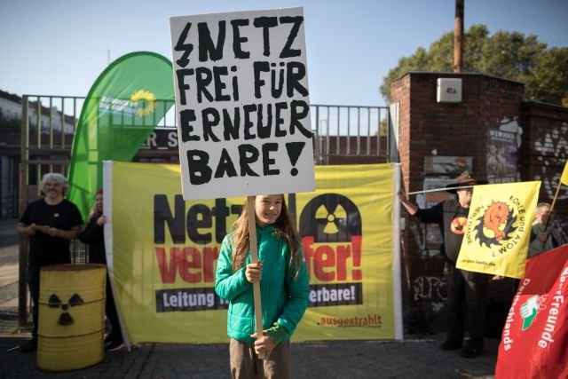 Proteste vor dem Länderrat der Grünen in Berlin