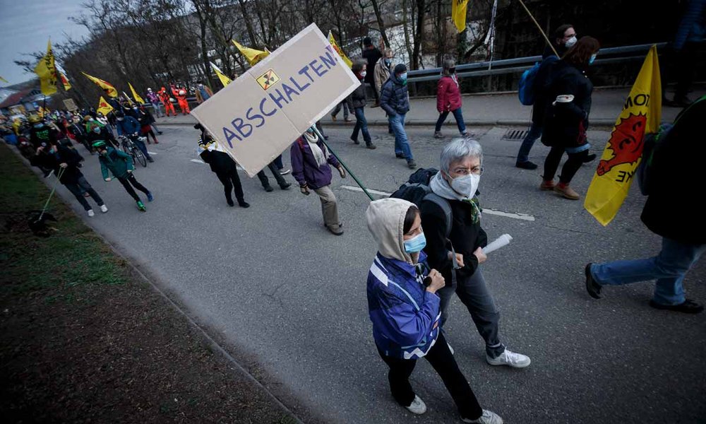 Demonstration am 7. März 2021 zum AKW Neckarwestheim