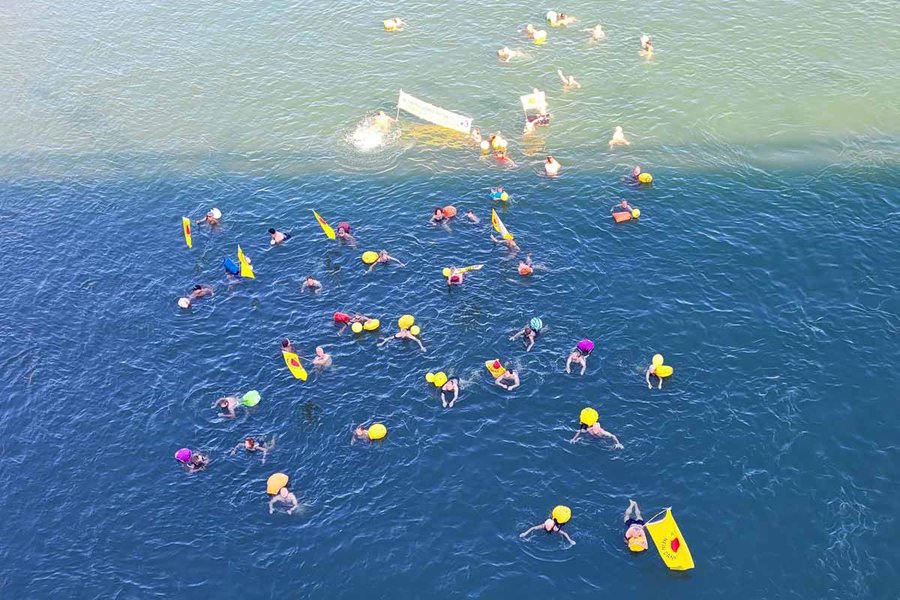 Die Radtour geht baden: Schwimmende Anti-Atom-Demo im Rhein am 31. August in Basel