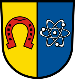 Bis heute radioaktiv: Wappen Eggenstein Leopoldshafen