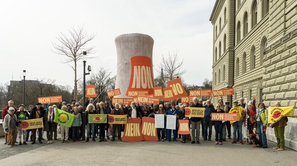 Protest gegen Atomkraft in der Schweiz