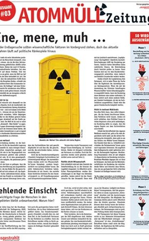 Illustration:Titelseite der Atommüll-Zeitung Nr. 3