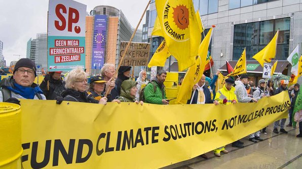 Internationale Kundgebung in Brüssel gegen Subventionierung von Atomkraft